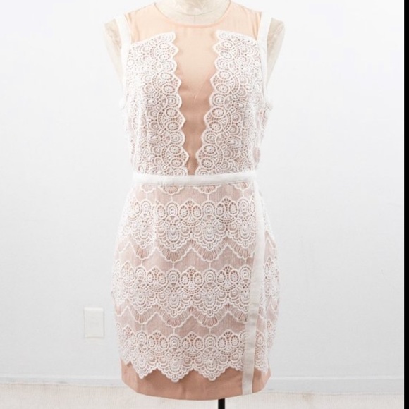 Greylin M Illusion Lace Sheath Mini Dress Pink - Picture 16 of 16